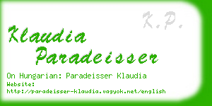 klaudia paradeisser business card